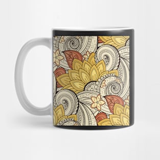 Paisley Print with Vintage Floral Motifs Mug